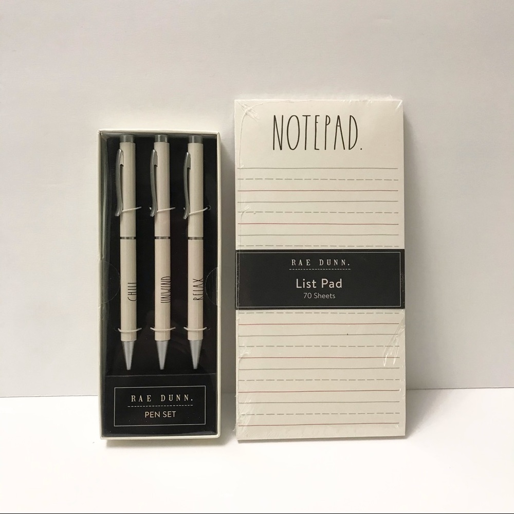 Rae Dunn Pen and Notepad Set